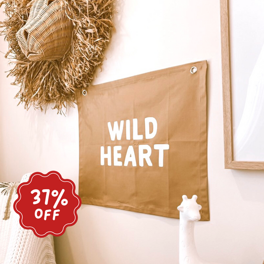Wild heart wall banner ~ Camel ~ Imperfect