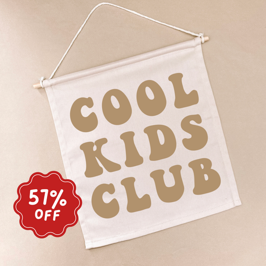 Cool kids club hanging banner ~ Warm sand ~ Imperfect