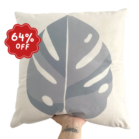 Monstera cushion slip ~ River ~ Sample