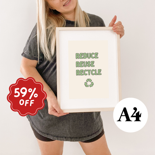 Recycling wall print ~ A4