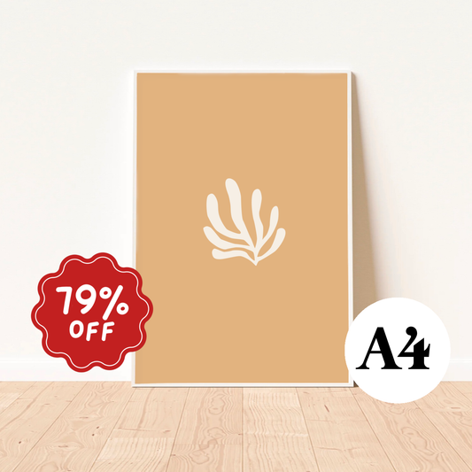 Coral wall print ~ Honey ~ Parchment paper ~ Imperfect