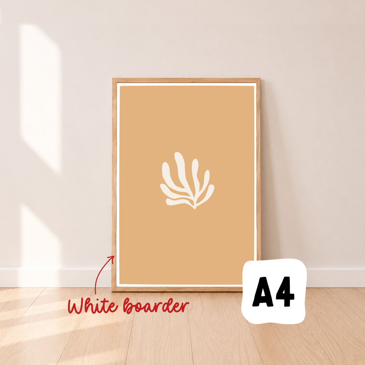 Coral wall print ~ Honey ~ Parchment paper ~ Sale