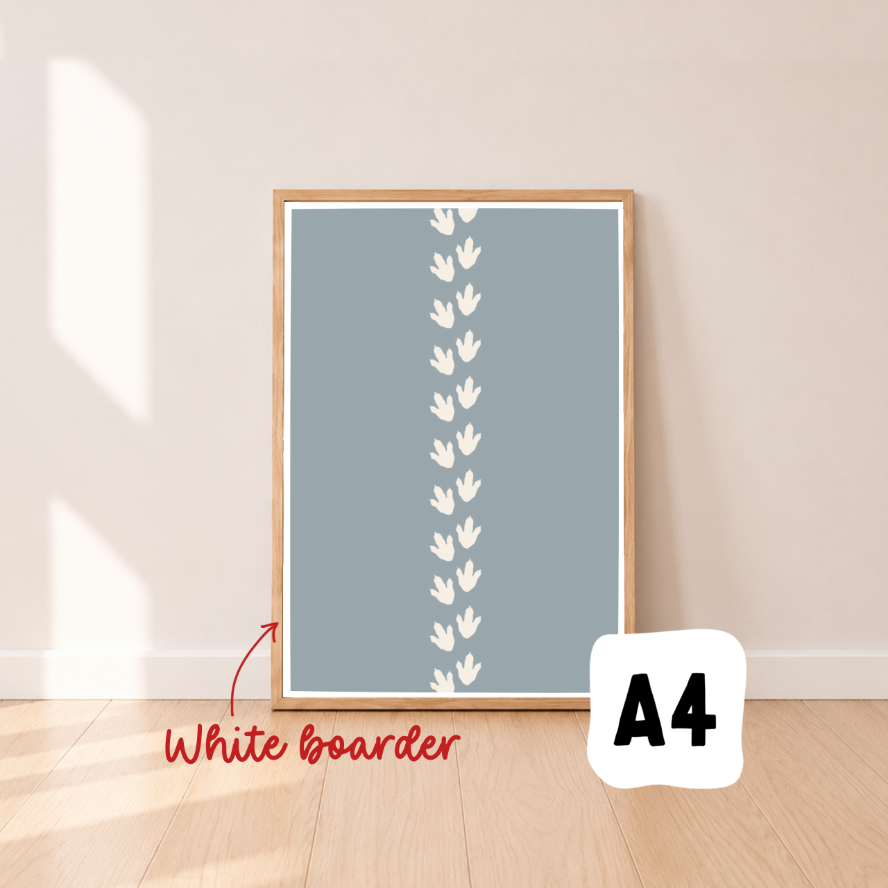Dino tracks wall print ~ River ~ Sale