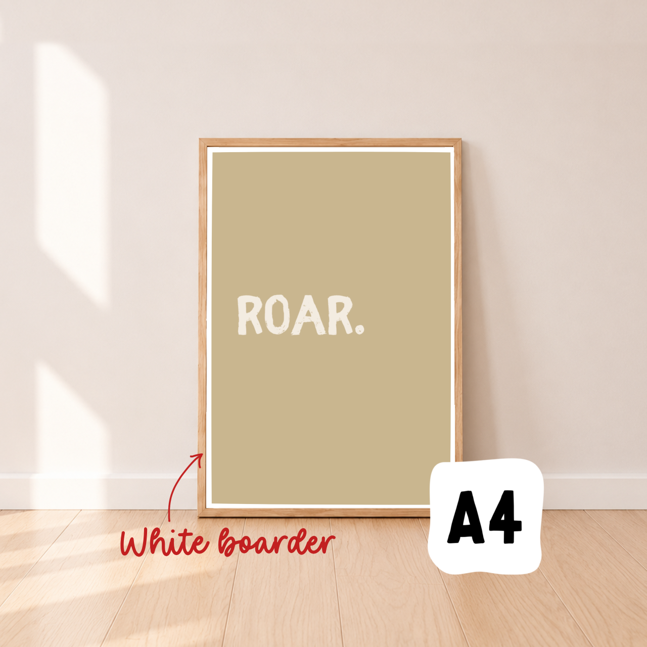 Roar wall print ~ Wheat ~ Parchment paper ~ Sale