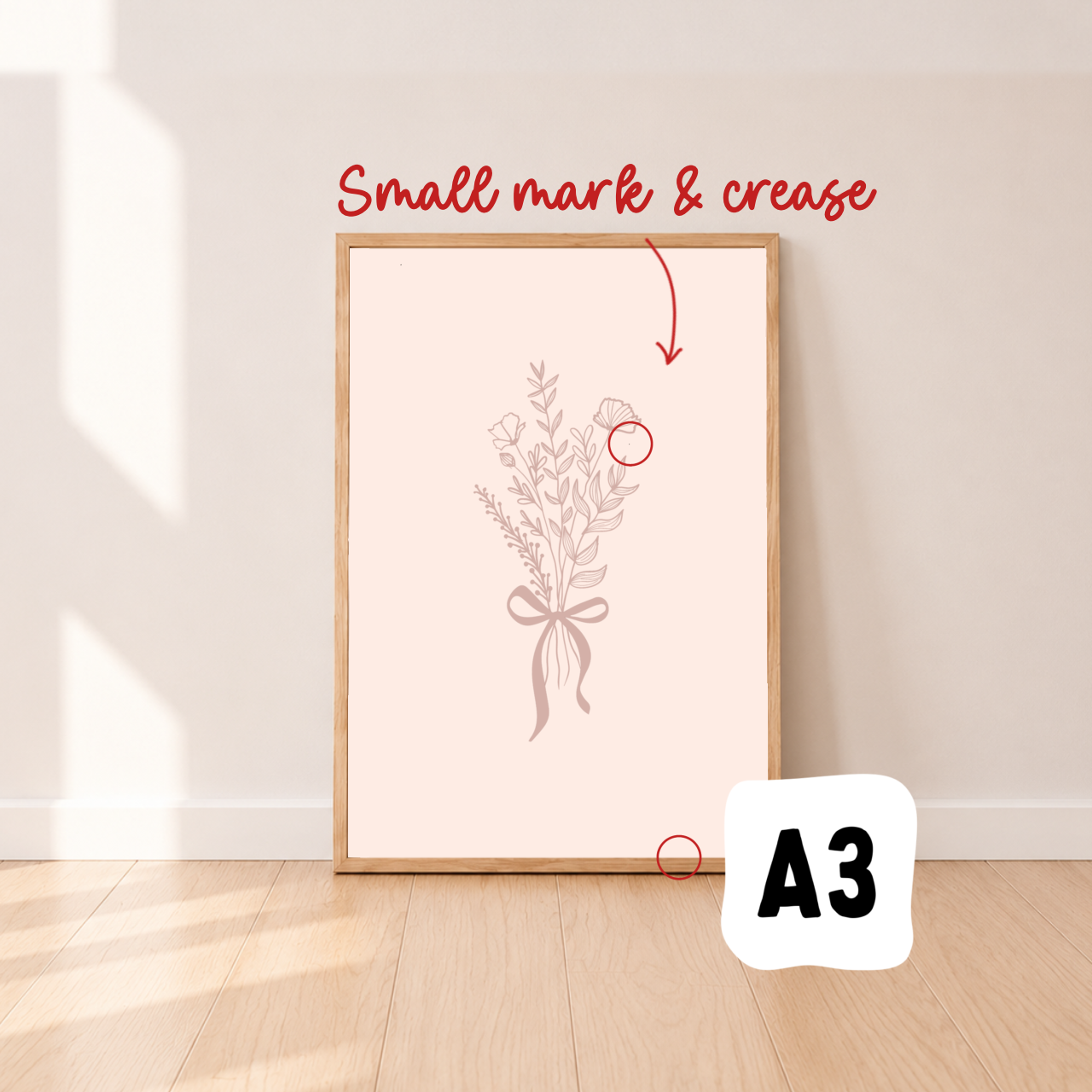 Floral bouquet wall print ~ Rose quarts ~ Sale