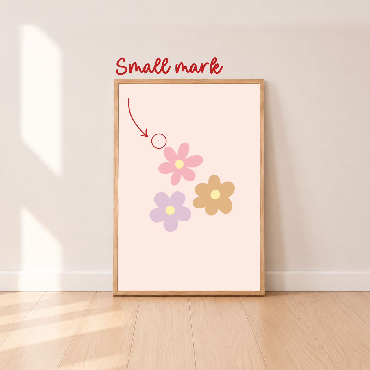 Retro tri flower wall print ~ Sale