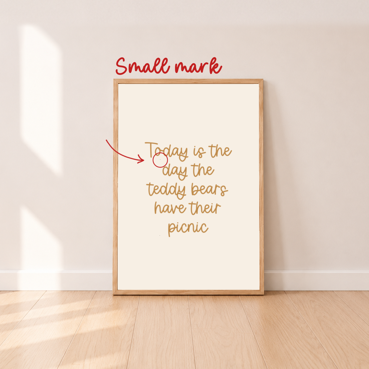 Teddy bear picnic wall print ~ Text ~ Sale