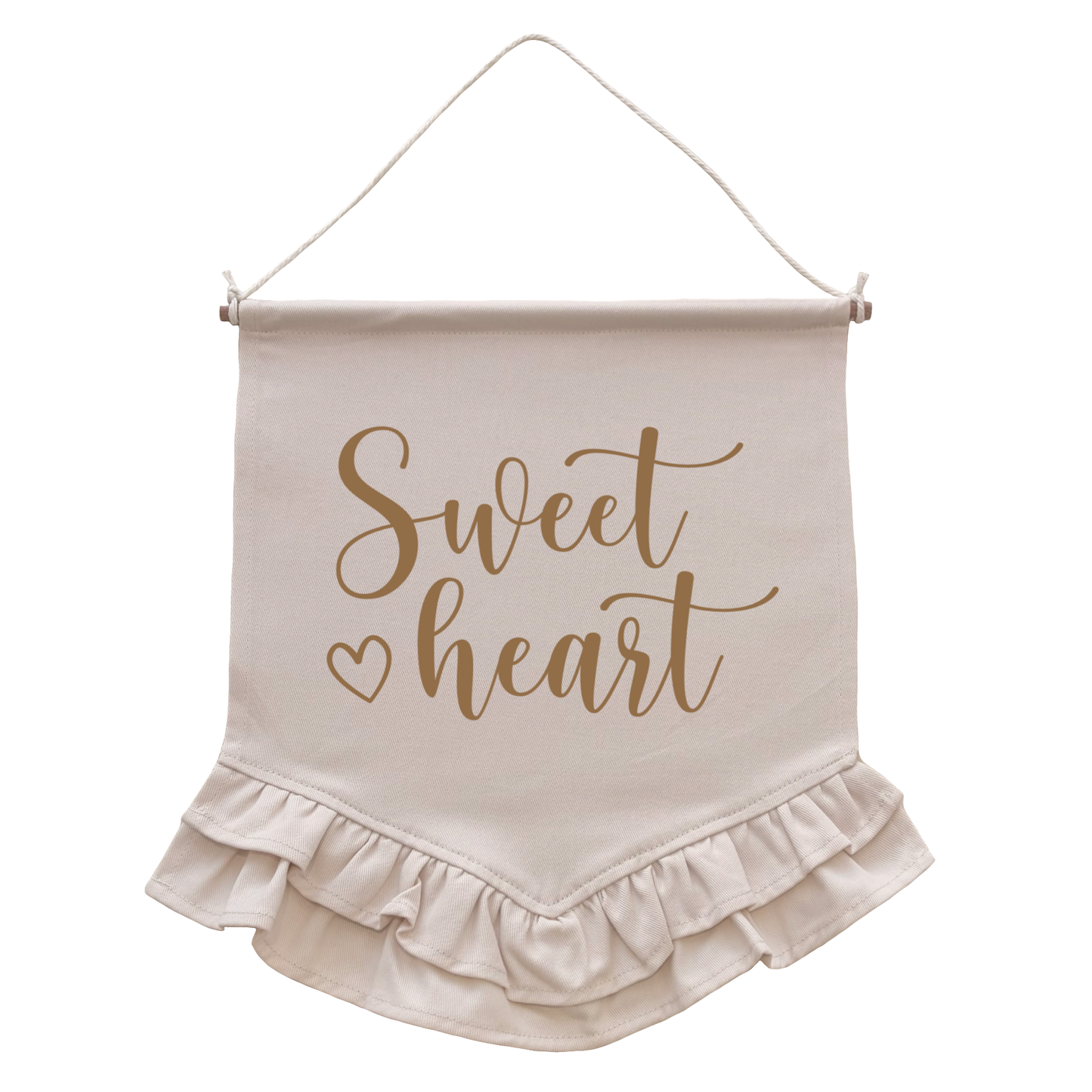 Sweet heart hanging banner ~ Warm sand ~ Imperfect
