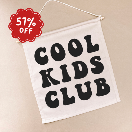 Cool kids club hanging banner ~ Warm sand ~ Imperfect