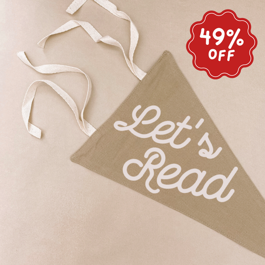 Let’s read tie up pennant flag ~ Sea grass ~ Imperfect