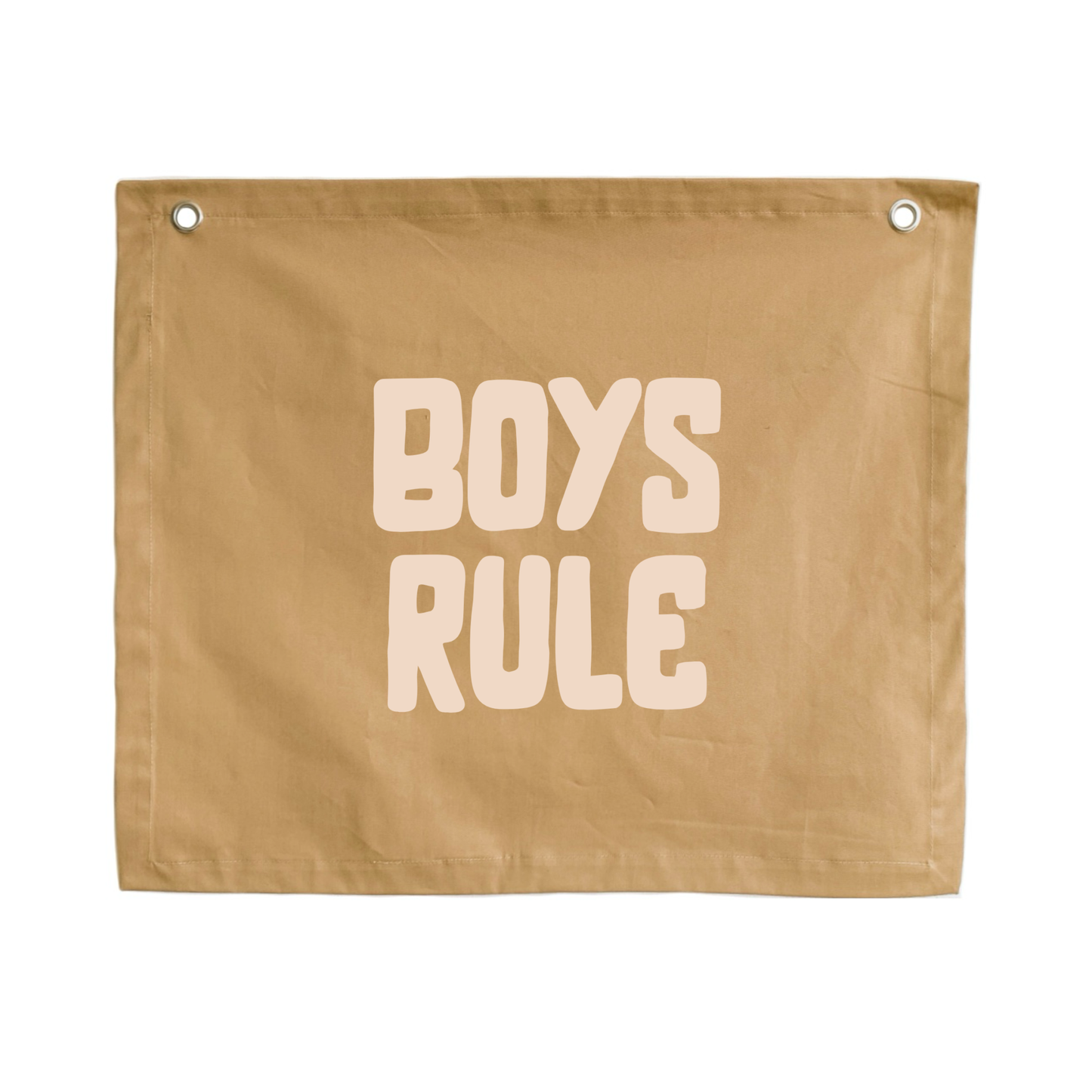 Boys rule wall banner ~ Camel ~ Sale