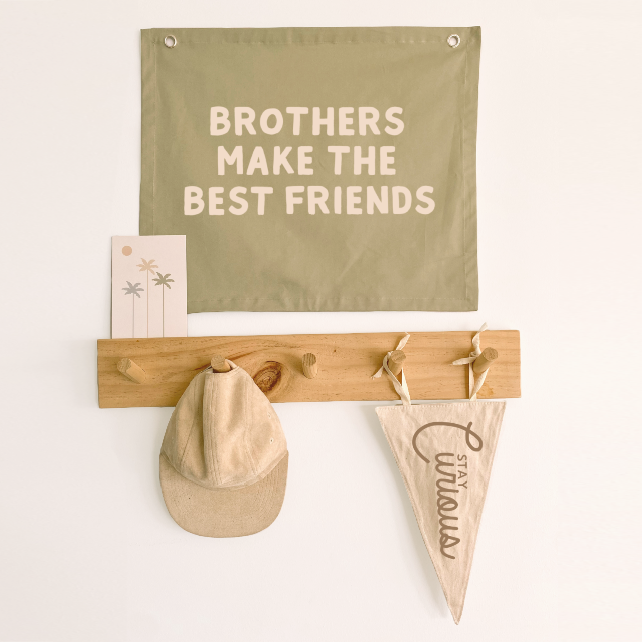 Brothers bedroom styling. Brothers bedroom wall decor. Brothers bedroom wall banner. Brothers wall banner. Brothers bedroom inspo. Brothers bedroom decor ideas. Shared boys bedroom decor. Brothers make the best friends banner. Shared boys room inspo. Brothers wall decor.