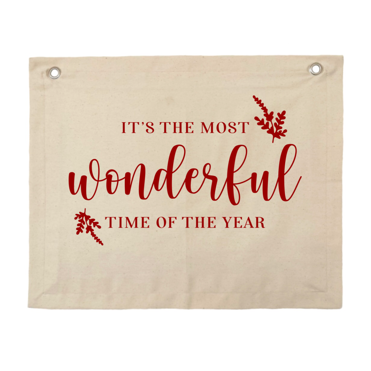 Christmas wall banner. Most wonderful time of the year wall banner. Christmas decor. Kids Christmas banner. Wonderful time banner. Xmas wall banner. Neutral Christmas decor. Minimalist Christmas wall banner. Christmas wall decor.