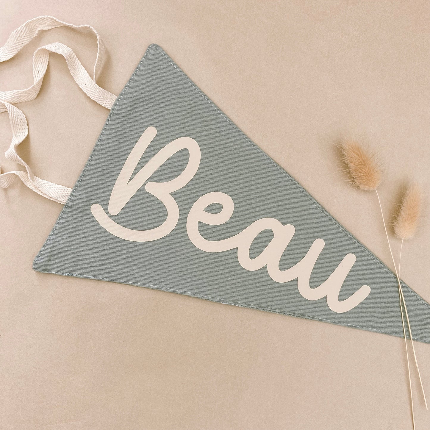 Personalised name tie up pennant flag / wall hanging