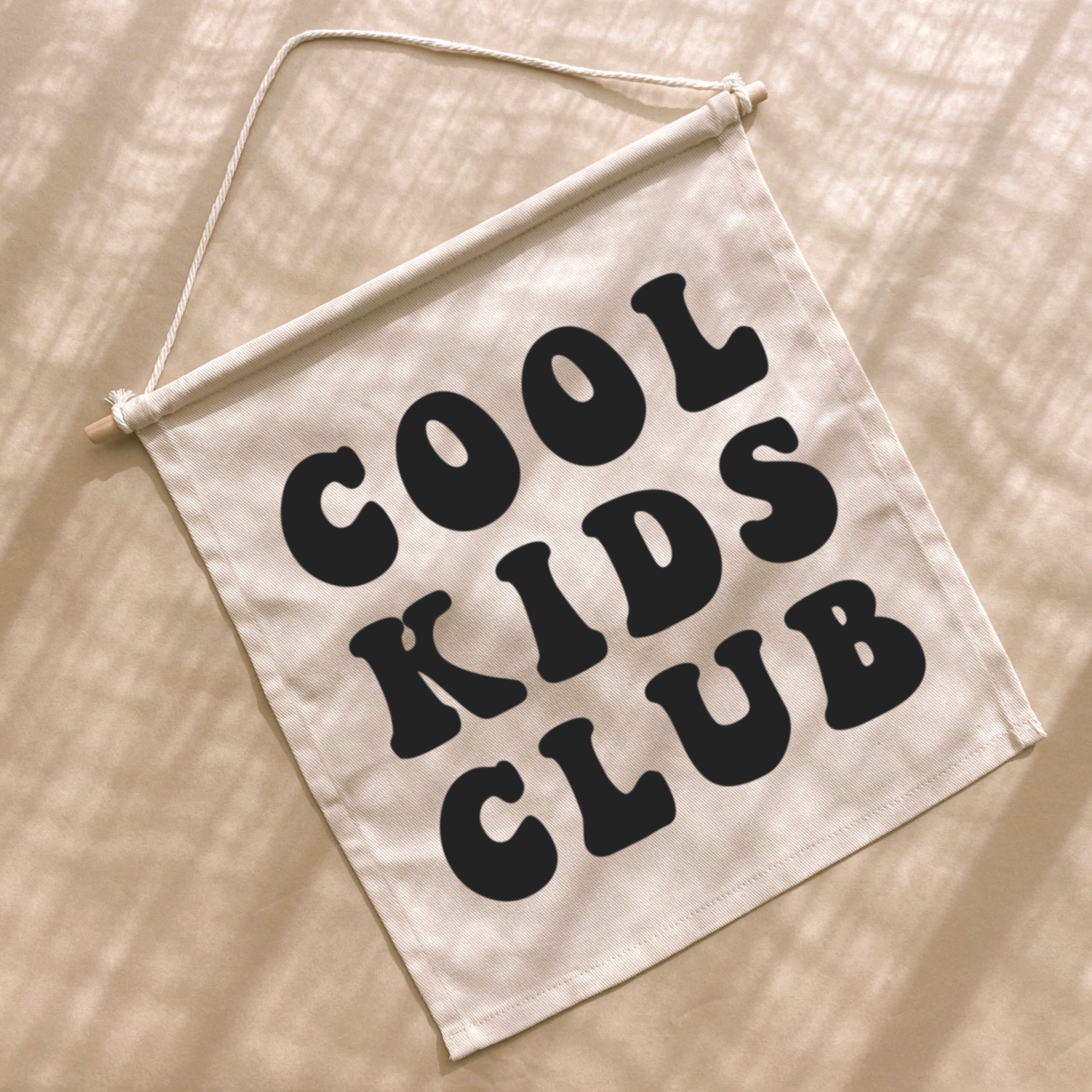 Cool kids club hanging banner ~ Warm sand