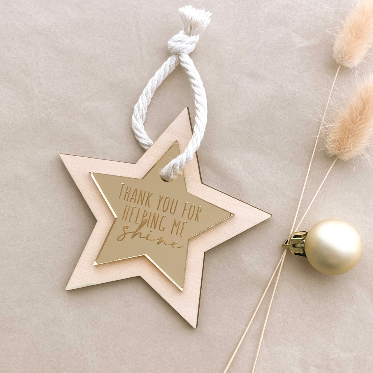 Thank you for helping me shine ~ Teachers gift ornament