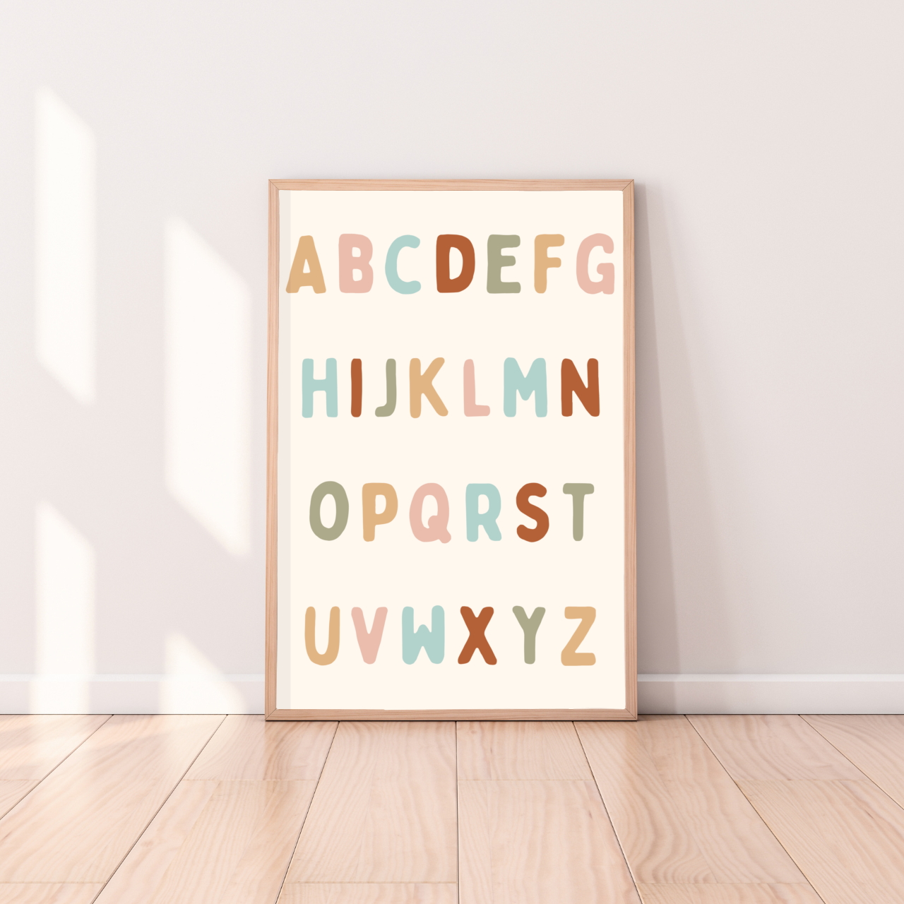 Alphabet kids wall print / wall art ~ 10 colours