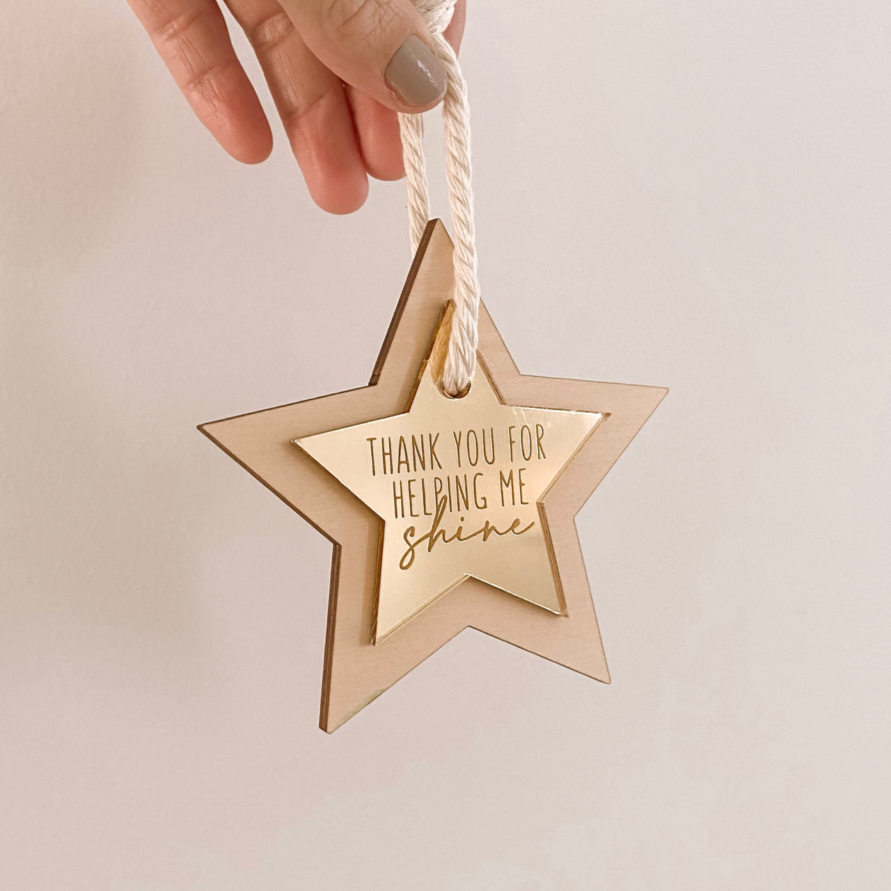 Thank you for helping me shine ~ Teachers gift ornament