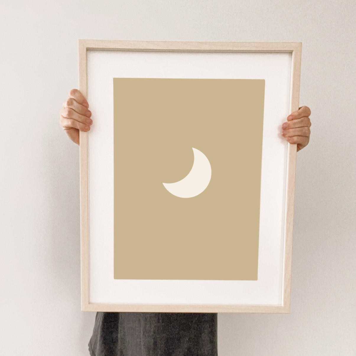 Crescent moon kids wall print / wall art ~ 6 colours