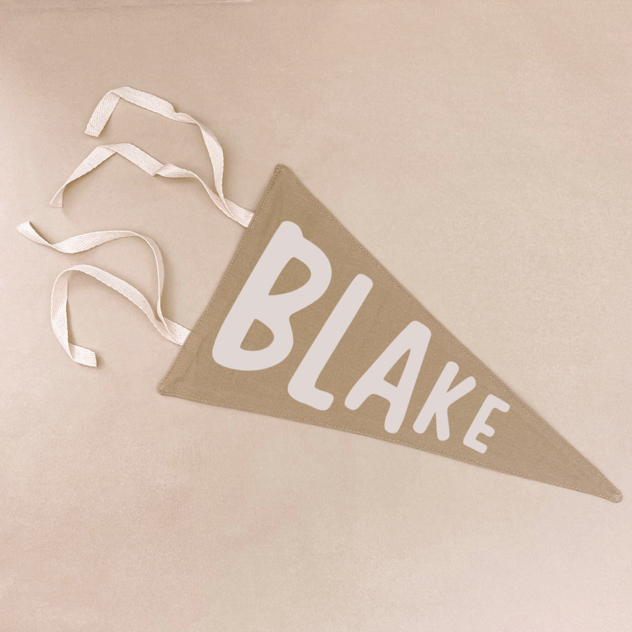 Personalised name tie up pennant flag / wall hanging