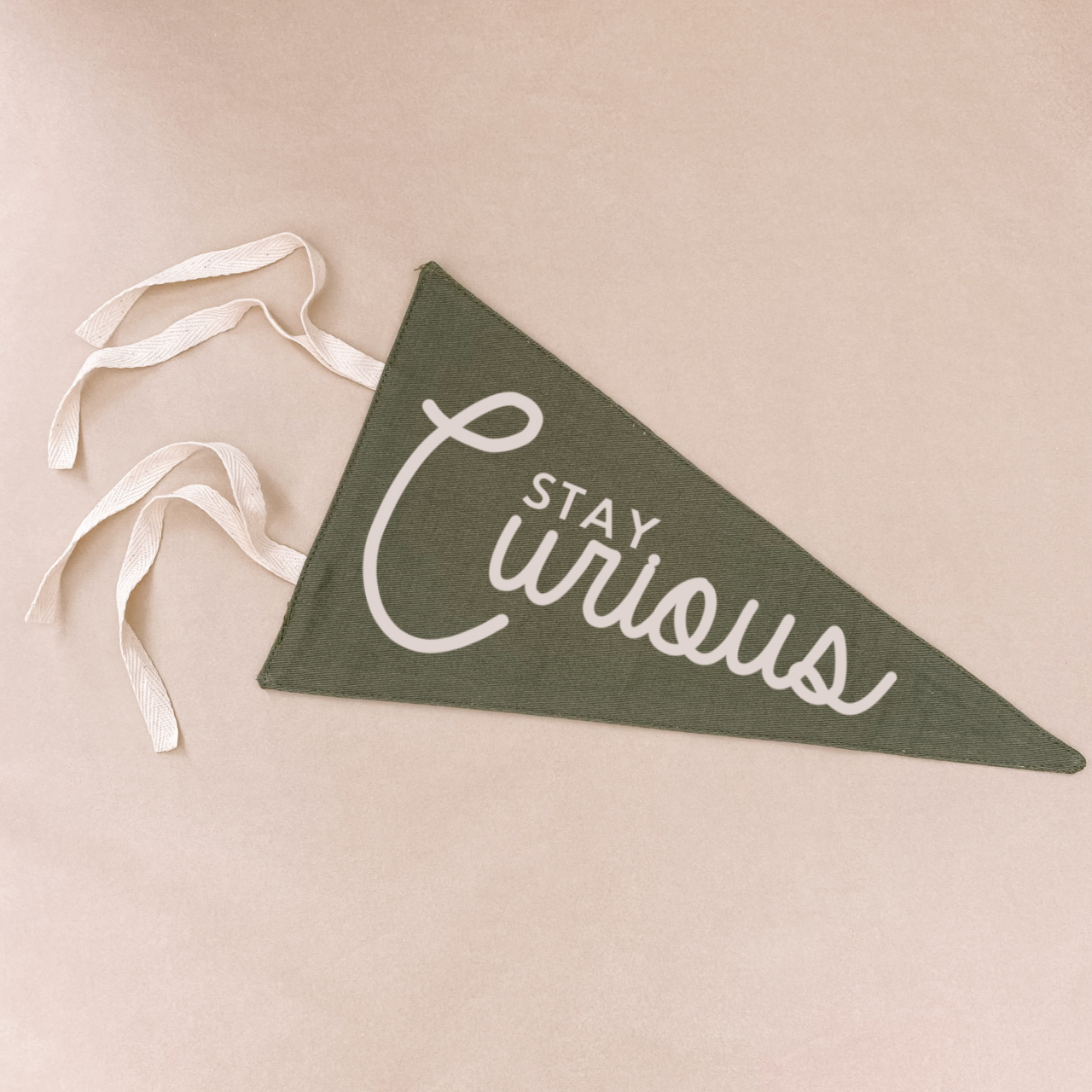 Stay curious tie up pennant flag / wall hanging