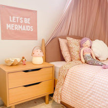 Let’s be mermaids girls wall banner | wall hanging ~ Petal pink