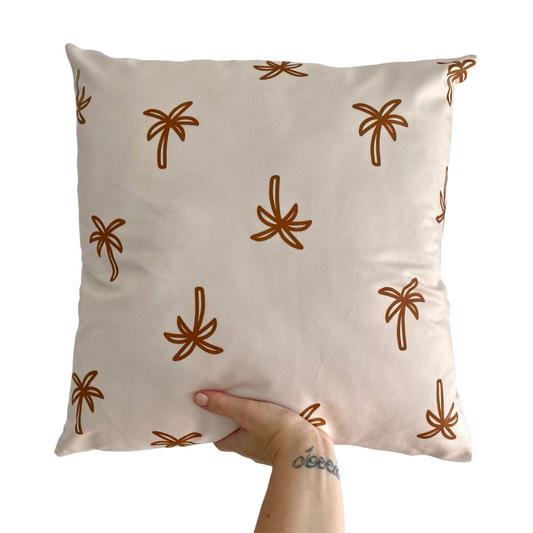 Retro palms cushion slip / cushion cover ~ Walnut