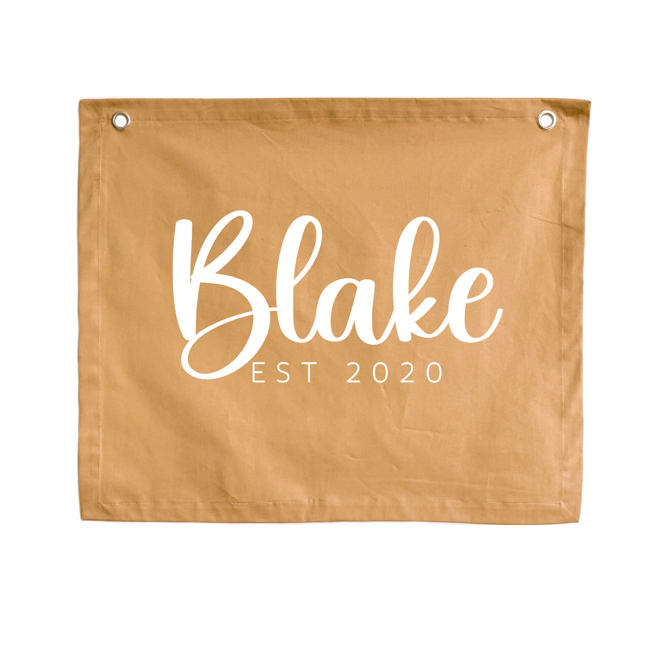 Personalised custom Established kids wall banner / wall hanging ~ Camel ~ 6 fonts