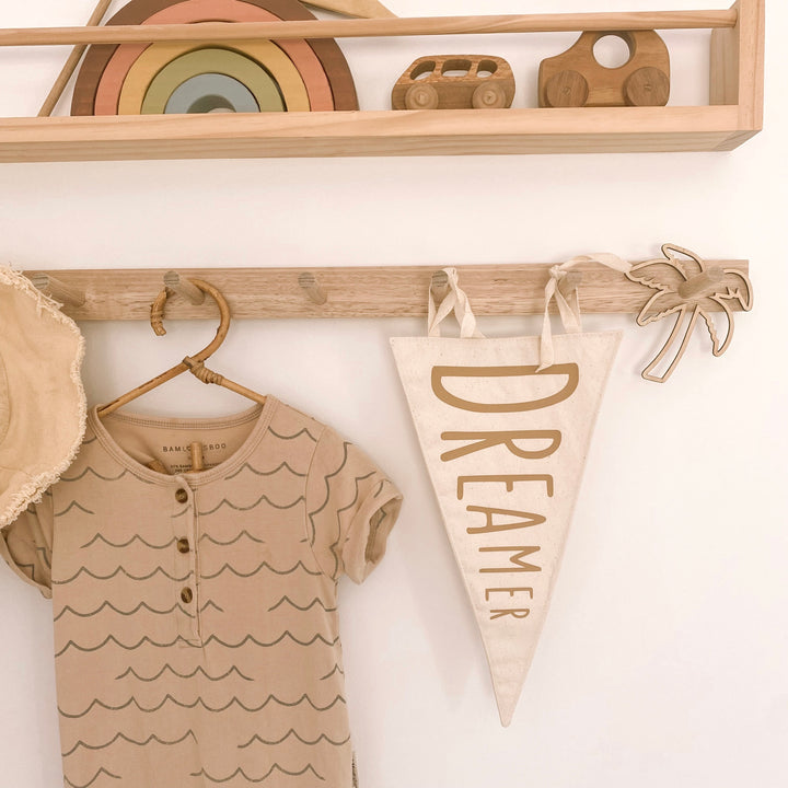 kids pennant flag. dreamer bedroom styling. dreamer bedroom wall decor. dreamer bedroom wall banner. dreamer wall flag banner. dreamer bedroom inspo. dreamer bedroom decor ideas. dreamer nursery bedroom decor. dreamer flag. dreamer nursery room inspo. dreamer pennant flag.