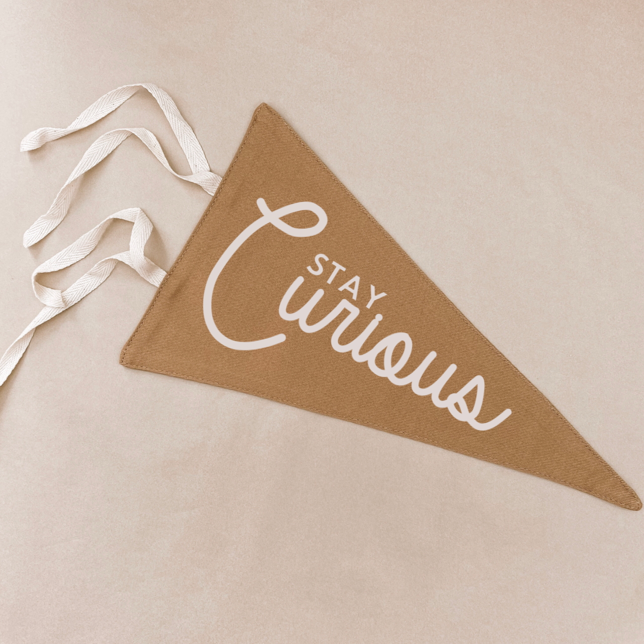 Stay curious tie up pennant flag / wall hanging