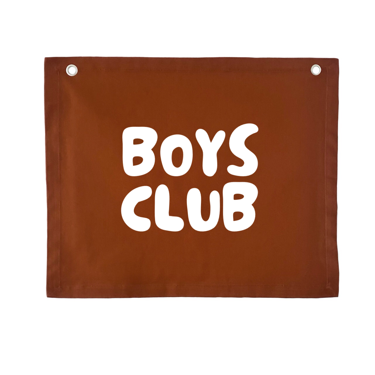 Boys club kids wall banner / wall hanging ~ Rust