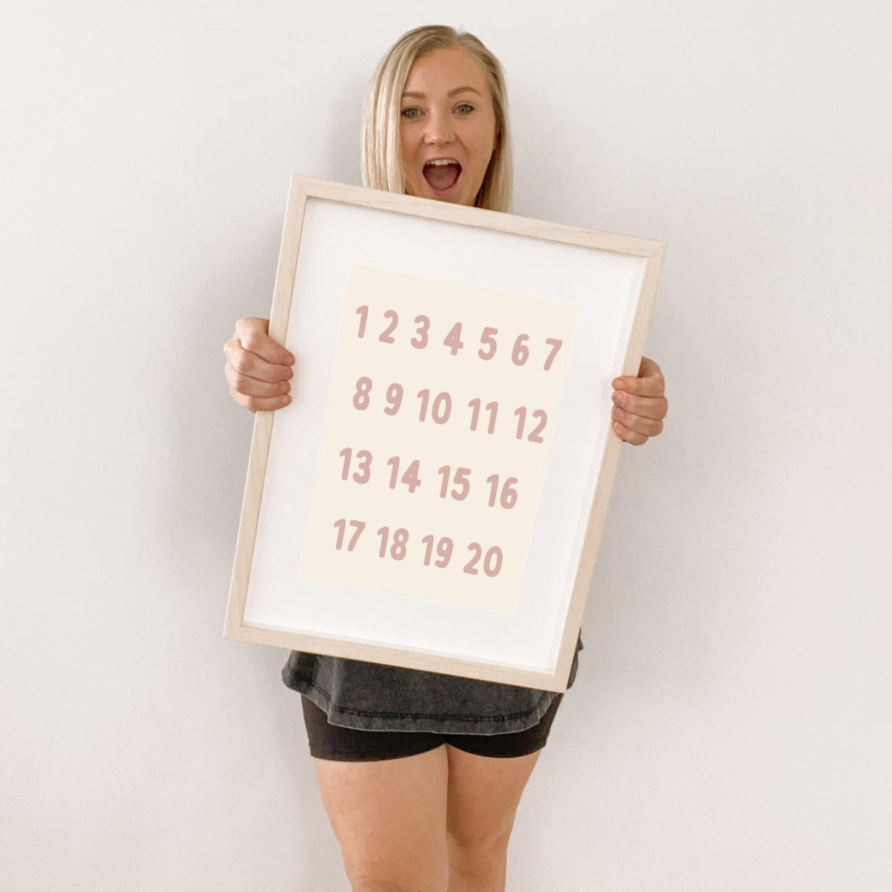 Numbers 1 to 20 kids wall print / wall art~ 10 colours