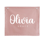 custom wall banner. custom wall flag. custom bedroom banner. custom playroom banner. custom playroom wall flag. personalised wall banner. personalised wall flag. personalised bedroom banner. personalised playroom banner. custom kids wall hanging. monogrammed kids wall flag.