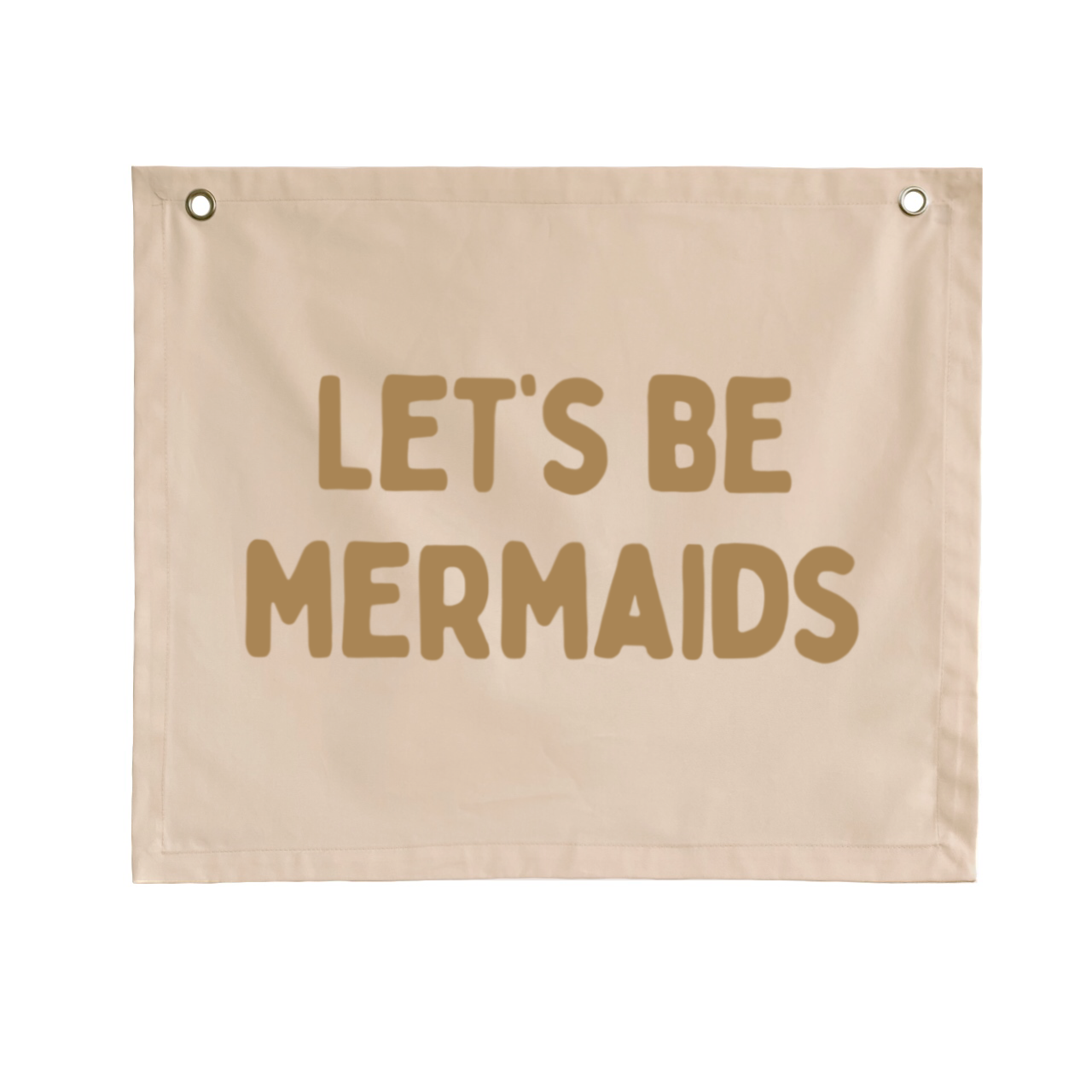 Let’s be mermaids girls wall banner / wall hanging ~ Shell