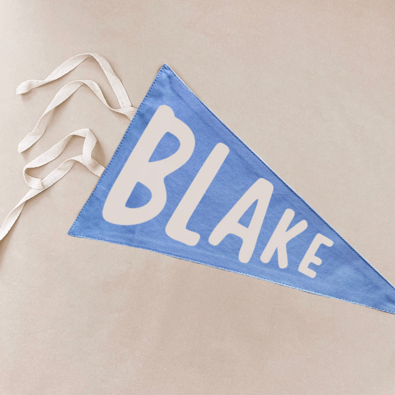 Personalised name tie up pennant flag / wall hanging