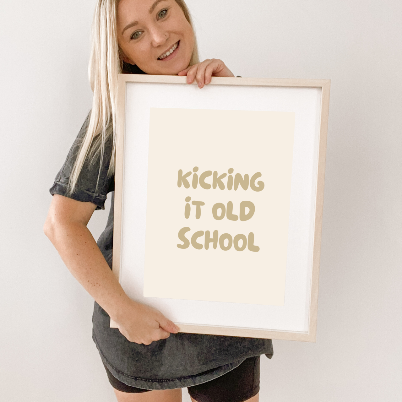 Kicking it old school kids wall print / wall art ~ 5 colours