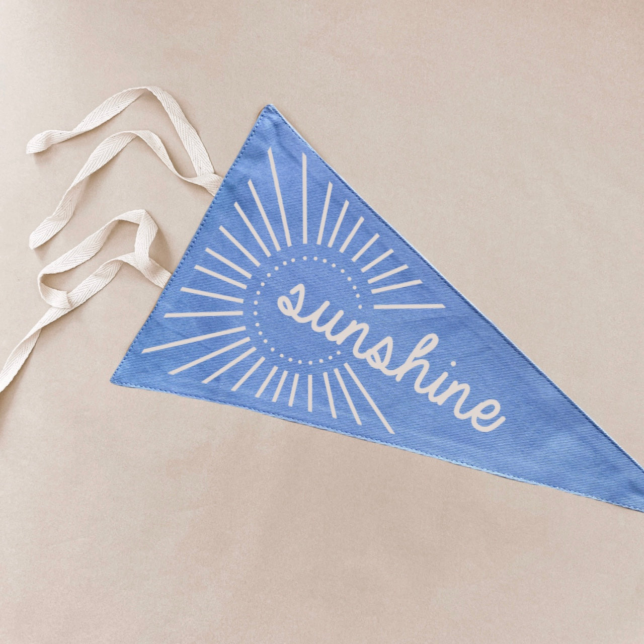 Sunshine tie up pennant flag / wall hanging