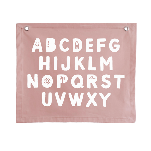 Alphabet girls wall banner / wall hanging ~ Petal