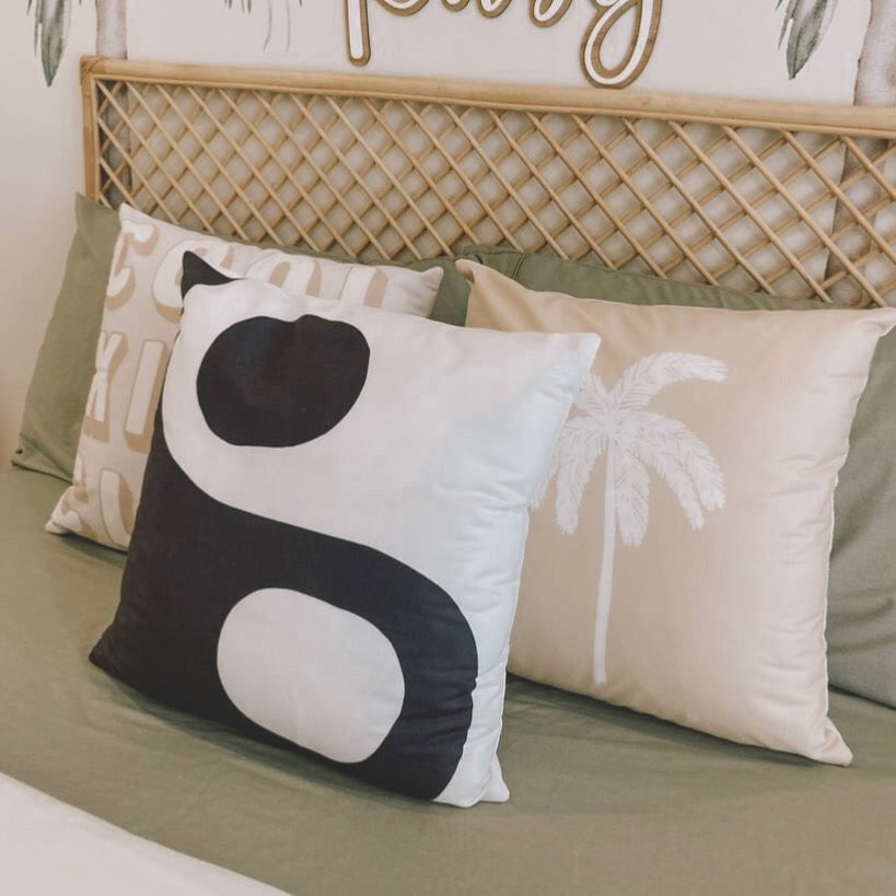 Ying Yang cushion slip / cushion cover ~ Smoke