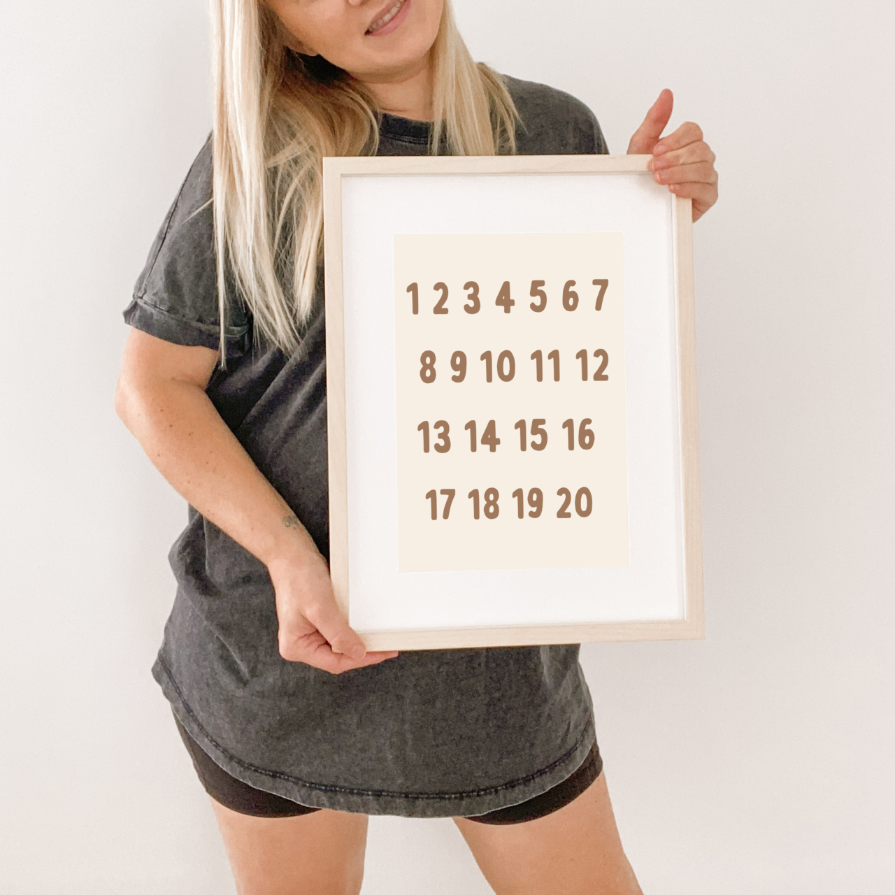 Numbers 1 to 20 kids wall print / wall art~ 10 colours