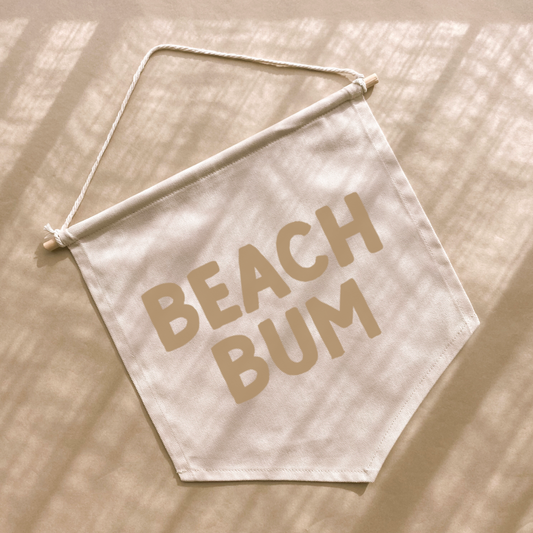 Beach bum hanging banner / wall banner ~ Warm sand