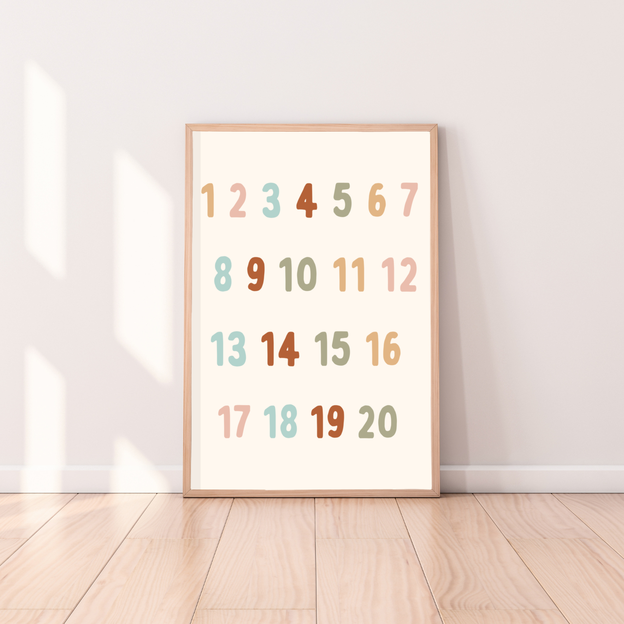 Wall With Numbers Numbers wall print – Hello Saturday Kids Decor