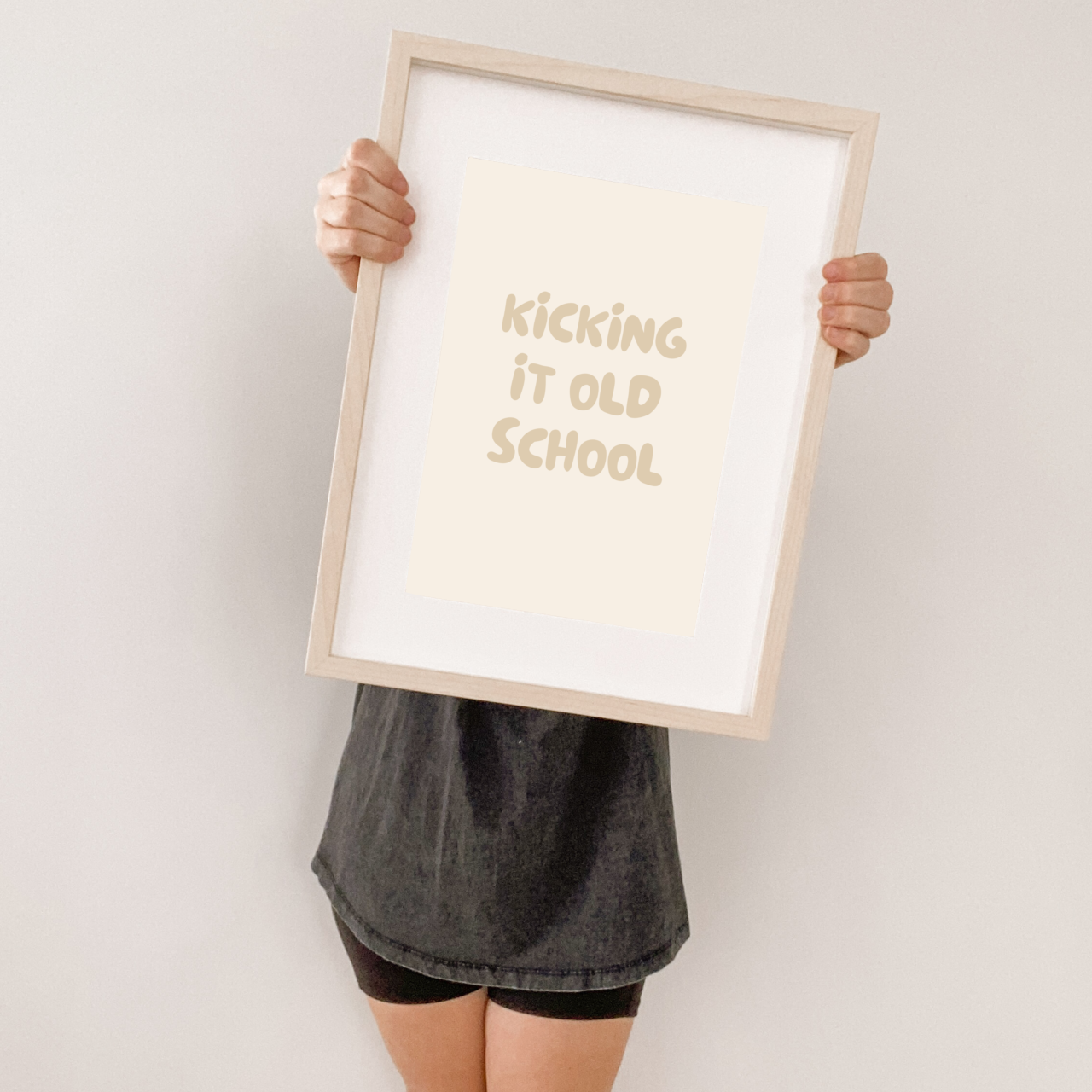 Kicking it old school kids wall print / wall art ~ 5 colours