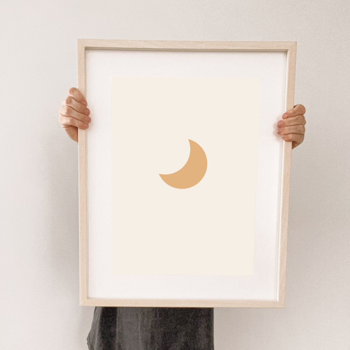 Crescent moon kids wall print / wall art ~ 6 colours