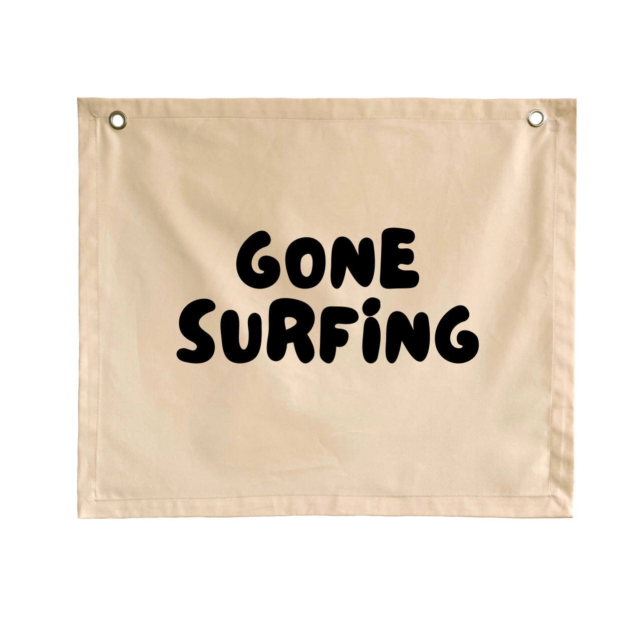 Gone surfing kids wall banner / wall hanging ~ Shell