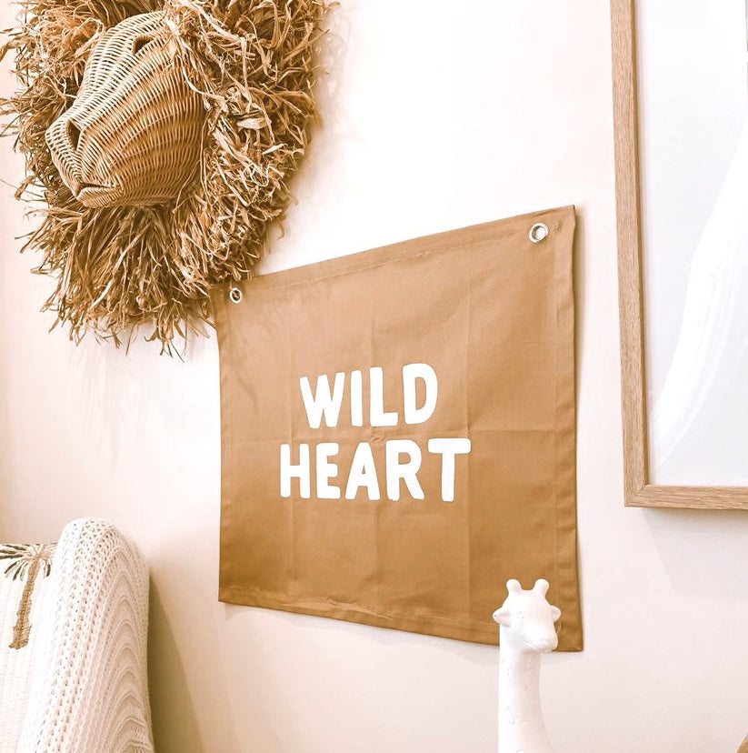 Wild heart wall banner ~ Camel ~ Sale
