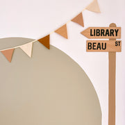 Bright triangle kids bunting. Boys wall bunting. Sunshine garland. Sunshine triangle playroom bunting. Warm tones garland. wall flags. Sunshine wall decor. Gender neutral Nursery bunting. nursery garland. Nursery wall decor. Sunshine nursery flags. Boys bedroom decor. Colourful bedroom decor. Colourful nursery bunting. Yellow garland. Neutral wall garland. 