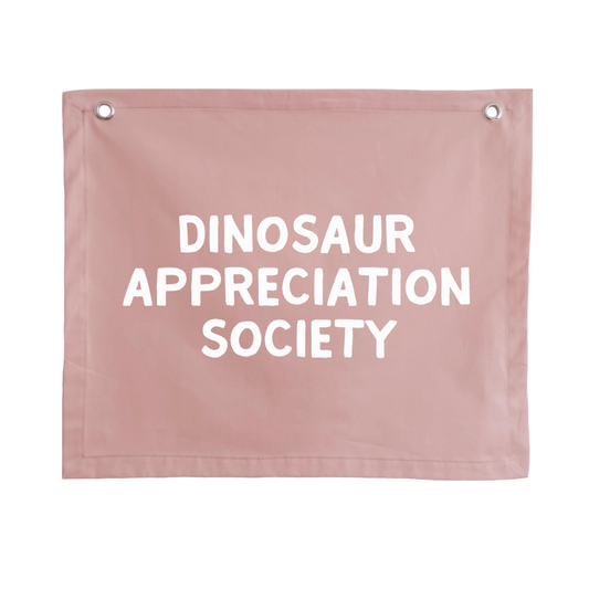 Dinosaur appreciation society wall banner ~ Petal