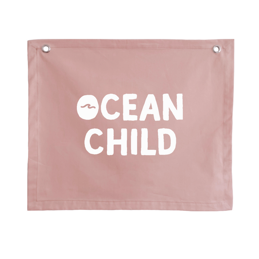 Ocean child banner. Surf girls bedroom styling. Girls surf bedroom decor. Girls surf bedroom wall banner. Girls surf room inspo. Beach girls bedroom inspo. Beach girls bedroom ideas. Coastal girls bedroom banner. Girls wall banner. Ocean girls bedroom decor.
