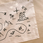 Treasure map banner. Pirate bedroom styling. Boys bedroom wall decor. Boys explorers map wall banner. Boys pirate bedroom inspo. Boys treasure map bedroom decor ideas. Boys explorer decor. Nautical bedroom decor. 10 year old boys bedroom ideas. Nautical boys bedroom decor. 7 year old boys bedroom ideas. Pirate boys bedroom. Pirate themed boys bedroom.
